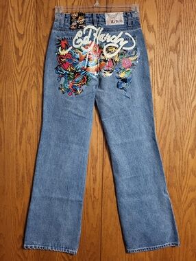 NWT Ed Hardy Baggy Denim Jeans Size 26